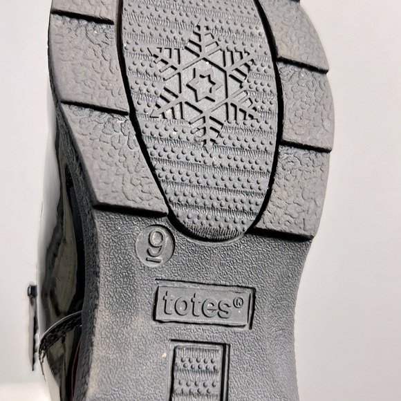 Totes Black Snow and Rain Boots with Pink Accents Girl's Toddler size 9 - Picture 12 of 14